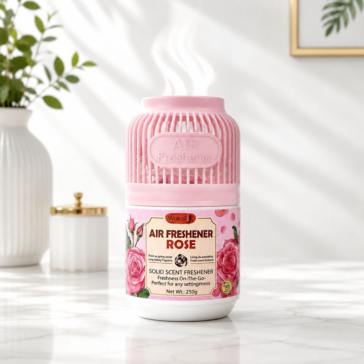 Rose Diffuser Rose Fragrance Odor Eliminator Air Freshener for Home & Bathroom, Car [1 pcs]-image-17