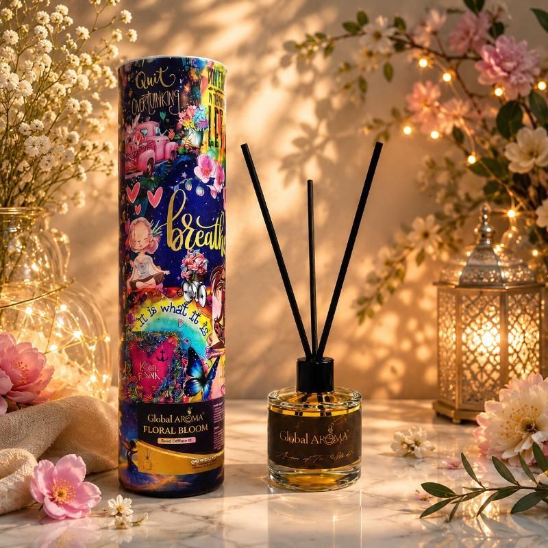 Floral Bloom Diffuser Set Floral Bloom Long Lasting Home Fragrance Reed Diffuser Set-image-2