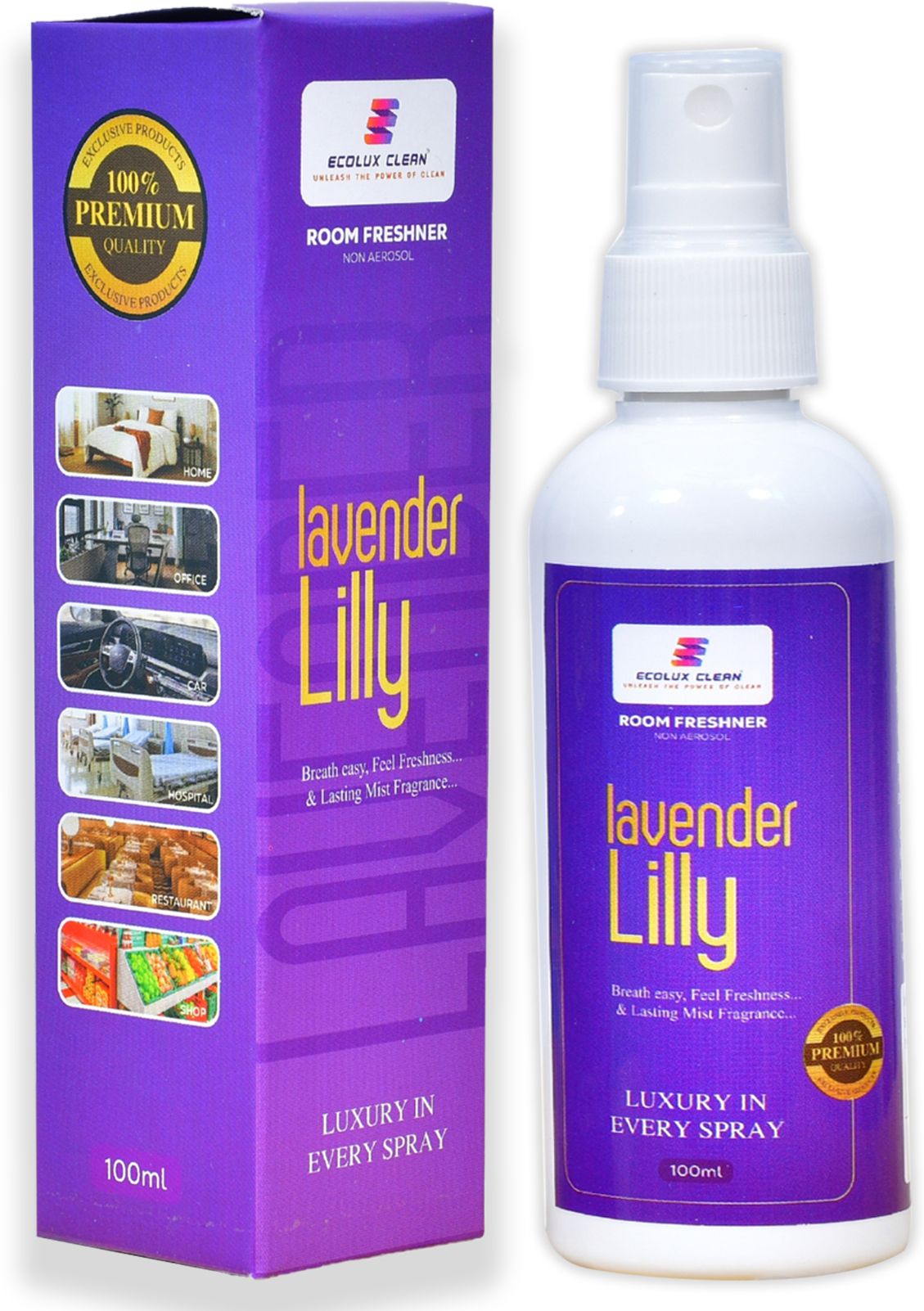 Lavender Lilly Spray Lilly Room Air Freshener Spray 100ml-image-39