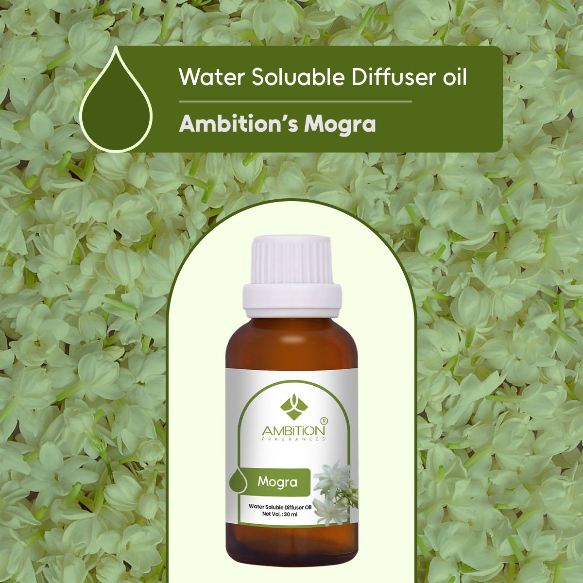 ambition Mogra Aroma Oil Water-Soluble Diffuser Oil – Long Lasting Aromatherapy Essential Oil Blend for Ultrasonic Humidifier Water Diffusers-picture-45