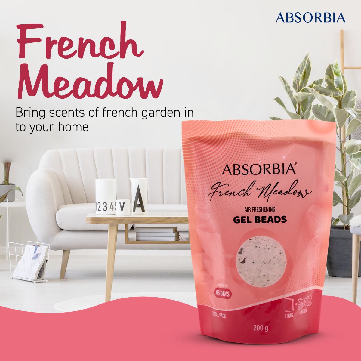 French Meadow, Gel Beads Air Freshener: 200g, With 8 ml extra Refill Fragrance Potpourri-image-39