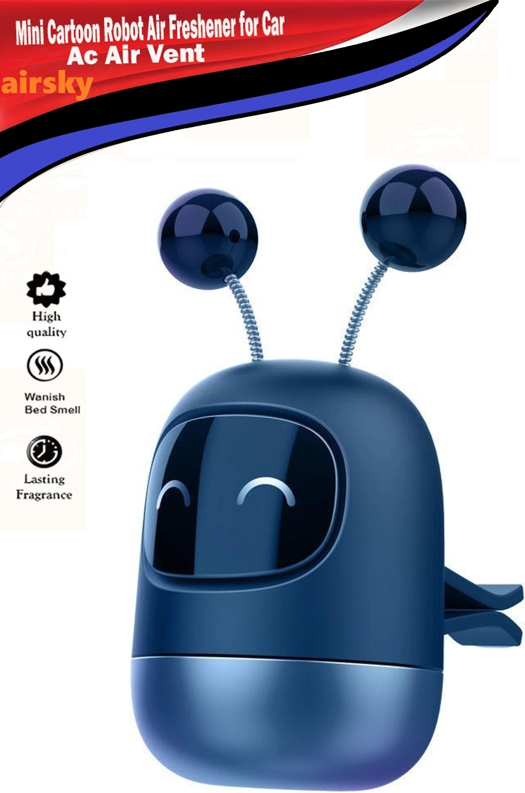 Car AC Robot Air Freshener, Natural Smell Car Perfume Multicolor Diffuser Car AC Robot Air Perfume, Natural Smell Perfume _01-image-0