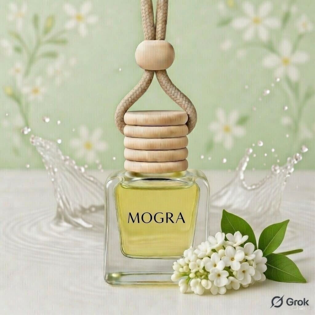 Car Parfum Mogra Hanging Air Freshener Long Lasting 60 Days Diffuser DESI MOGRA CAR FRESH-image-48