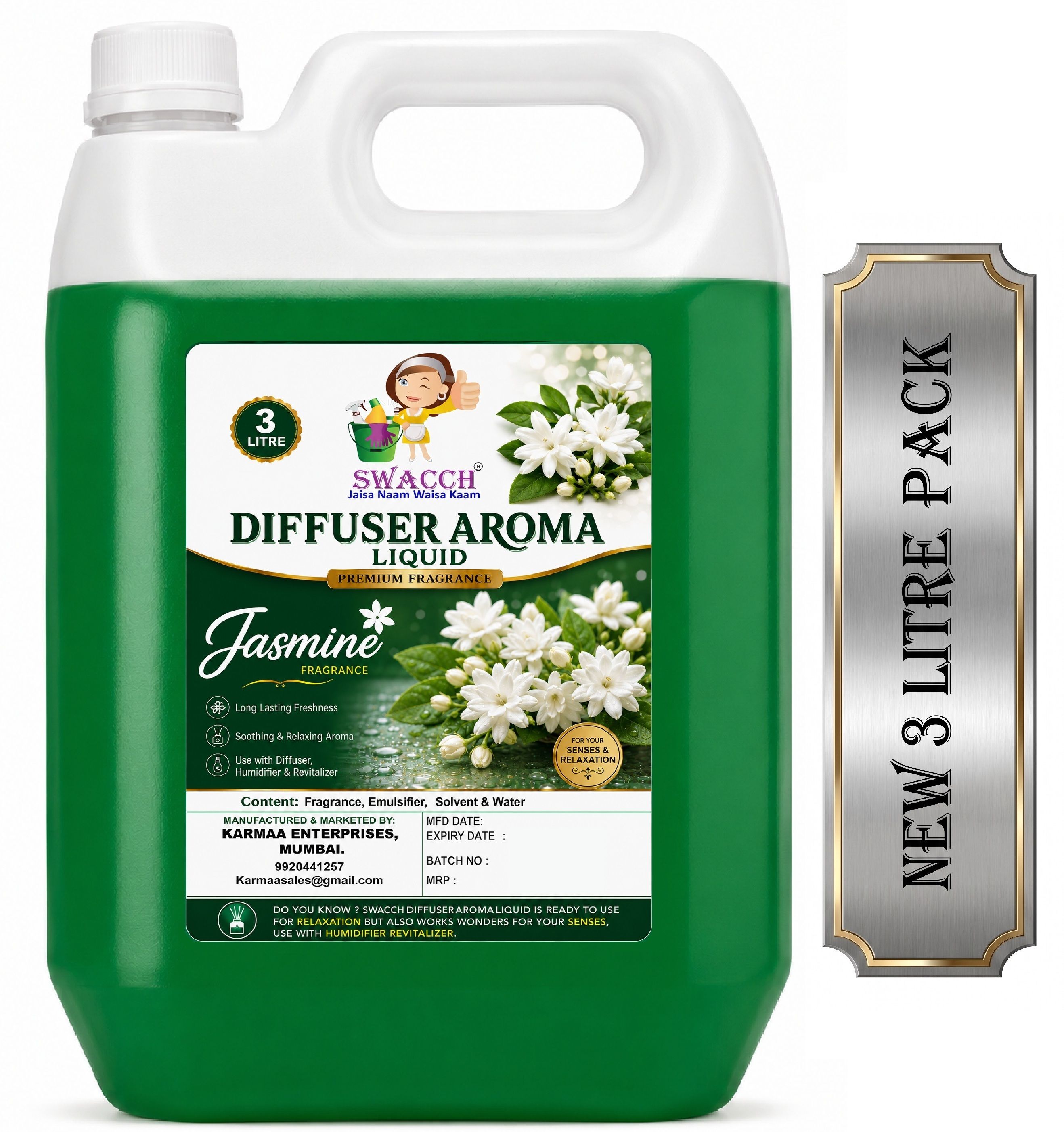 Jasmine Diffuser Aroma Liquid Ready to use I Home Fragrance I Best For Aromatherapy I Water Based-image-48