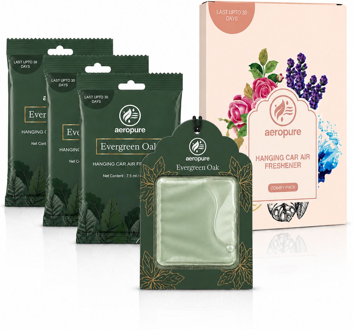 EVERGREEN OAK Diffuser Set Gel Wink Hanging Perfume | Long-Lasting Gel Based Car Air Freshener | Last Up to 30 Days-image-43