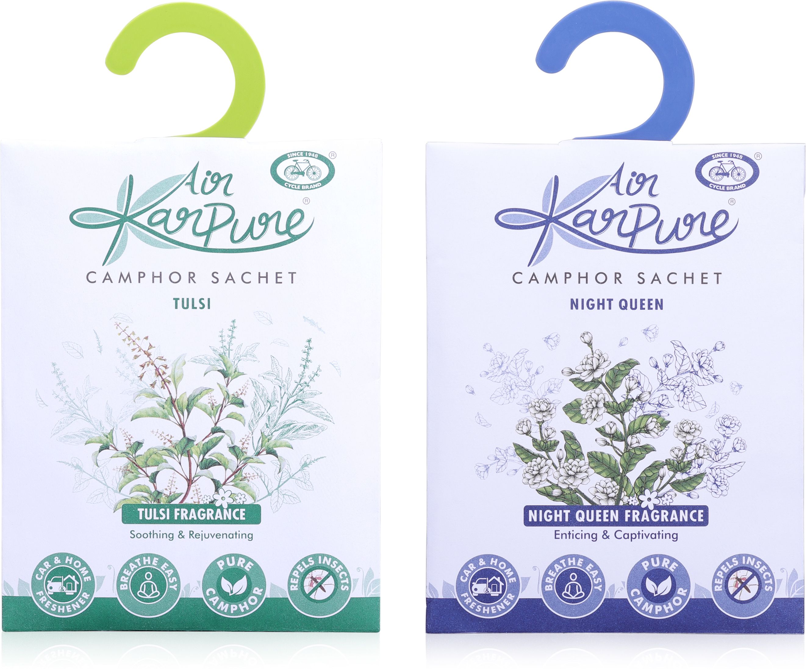 cycle Karpure Camphor Sachet Air Freshener |Night Queen, Thulsi |Lasts upto 30 Days Potpourri-picture-11