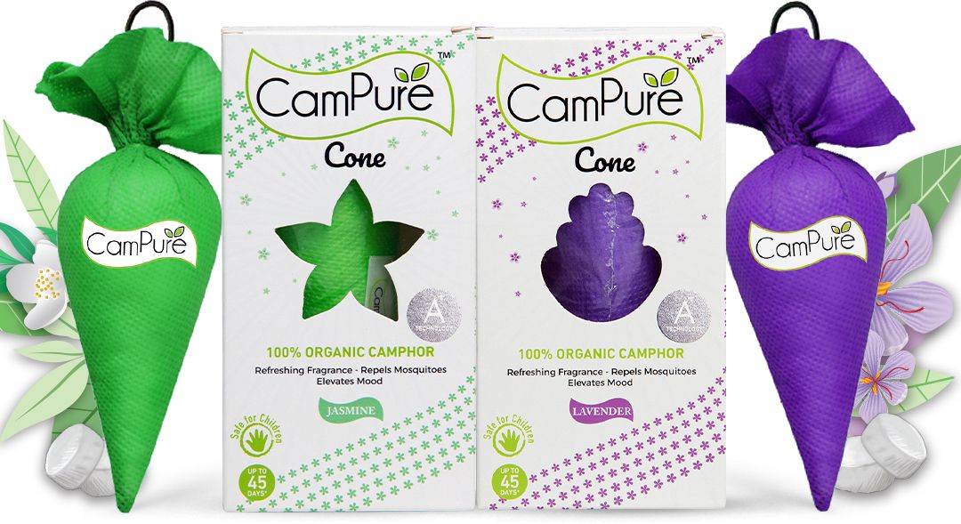campure Cone Air Freshener - Lavender & Jasmine - Pack of 2 Potpourri-picture-23
