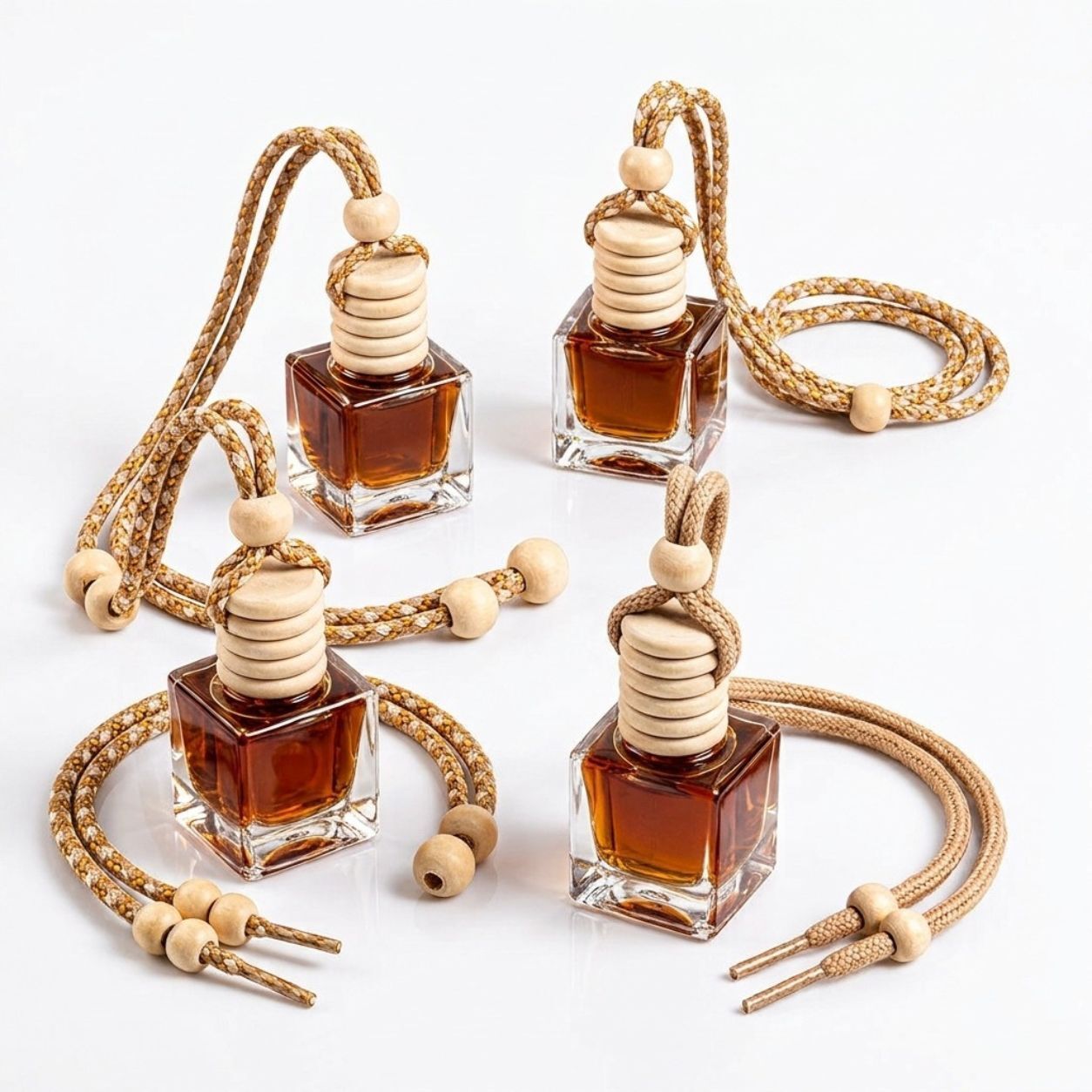 Jasmine, ROUAL OUL Diffuser Set, Diffuser Hanging Car Perfume (Pack of 2) | Charming Jasmine Fragrance | Long Lasting Car Air Freshener | Premium Glass Bottle | Car, Home & Office-image-32