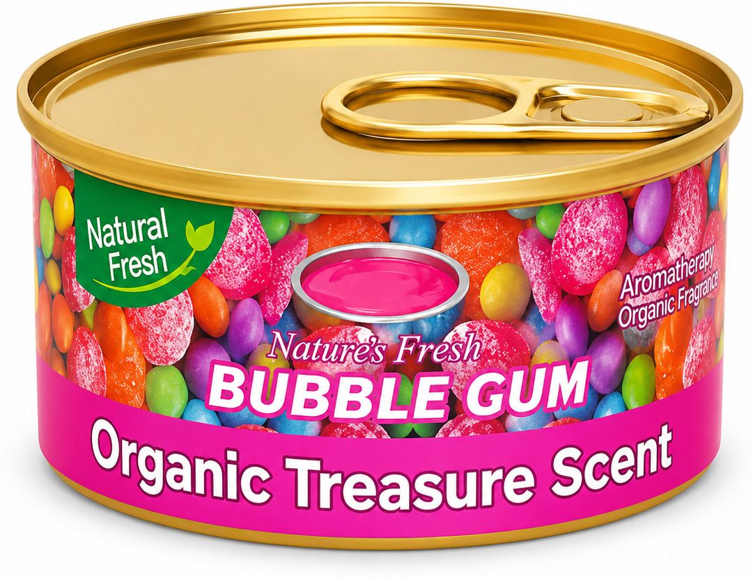 knyuc mart Bubble Gum Blocks Car Air Freshener Can 45gm.| Long-Lasting Solid Gel Fragrance for Car, Office & Home | Compact Cupholder Fit | Odor Eliminator & Refreshing Aroma for Fresh Drive Experience (Bubble Gum)-picture-15