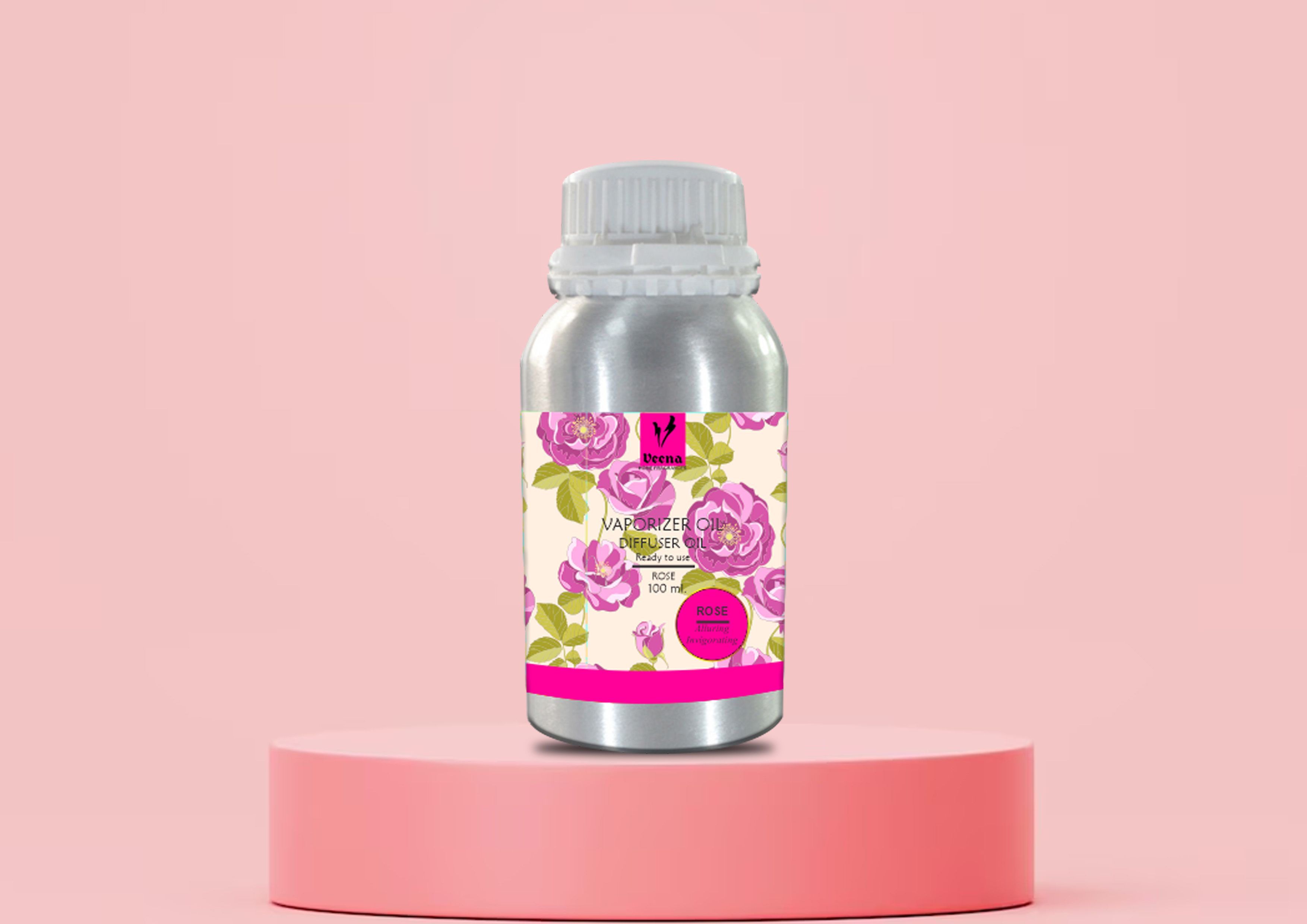 Veena Aroma Oil Diffuser, Essential Oil, Room Fragrance Rose 100 ml Room, Garden, Bedding Room, Office, Bar Fragrance Diffuser-picture-46