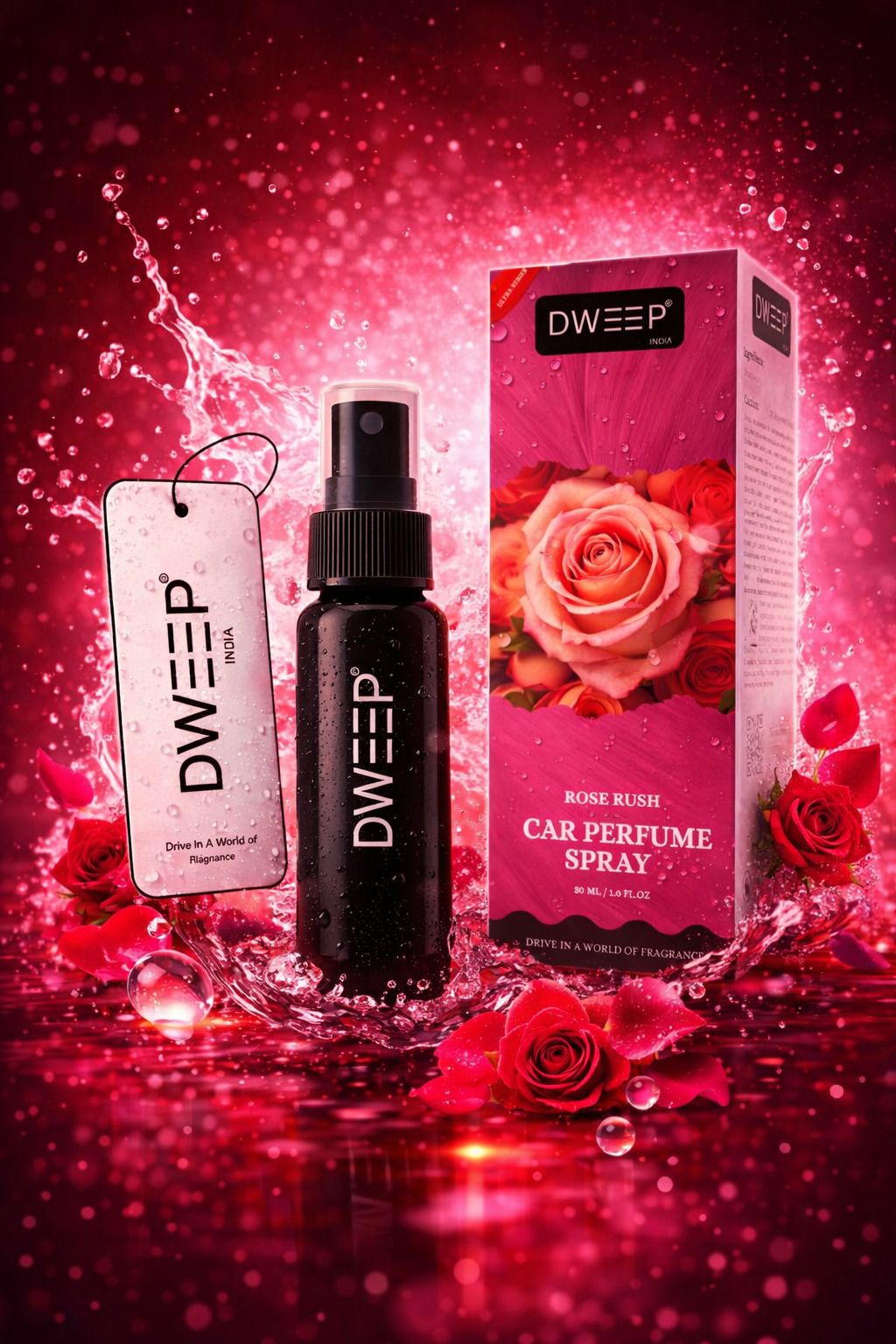Ultra Series Car Perfume Spray, Long-Lasting Scent-Rose Rush Car Freshener Spray-image-39