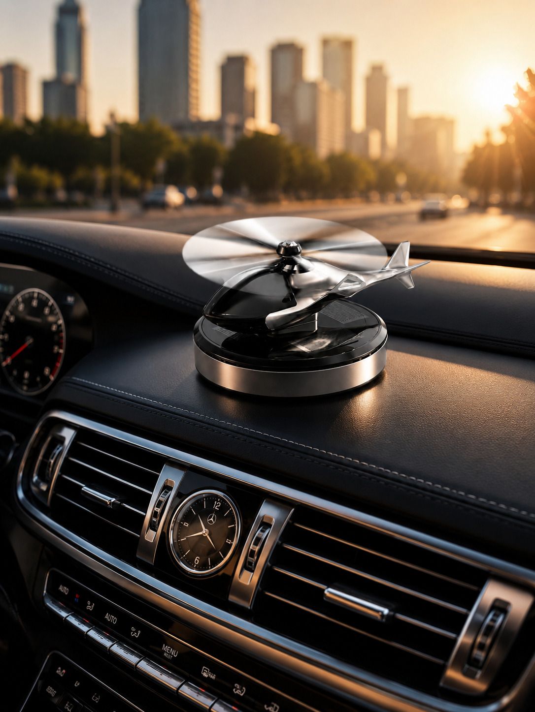 petals & pines Car Freshener Diffuser Solar Rotating Helicopter Car Air Freshener Premium Dashboard Perfume-picture-10