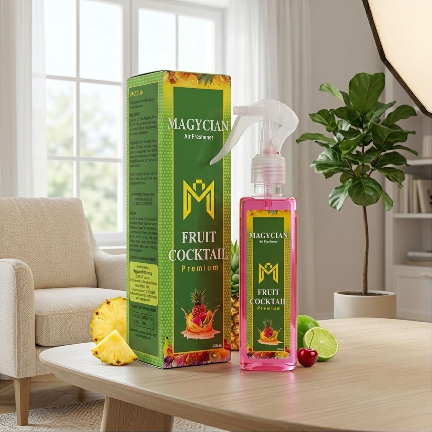 Fruit Automatic Spray, Spray MAGYCIAN Fruit Cocktail Air Freshener Spray | Long-Lasting Fragrance | Premium Room & Car Air Freshener | Fruity Room Freshner | 200ml-image-28