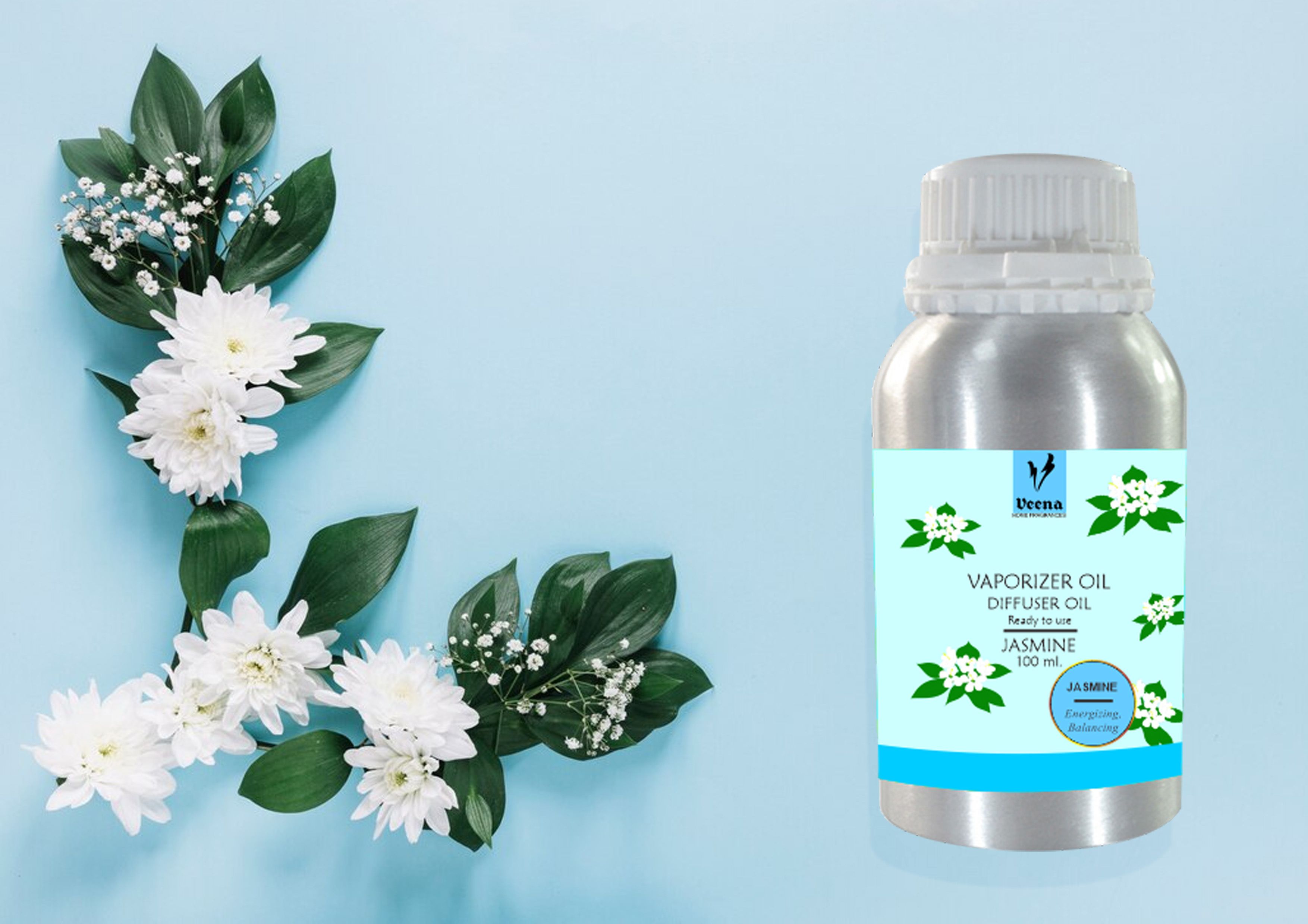 Veena Aroma Oil Diffuser, Essential Oil, Room Fragrance Jasmine 100 ml Room, Garden, Bedding Room, Office, Bar Fragrance Diffuser-image-24