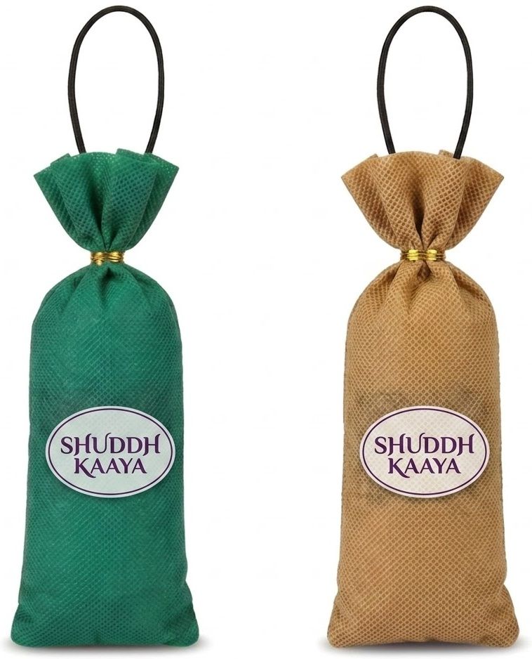 shuddh kaaya Camphor Potpourri Green, Yellow Air Freshener For Car, Wardrobe, Office Cabin's, Drawers, Travel Bag & Bathroom Pod-picture-26
