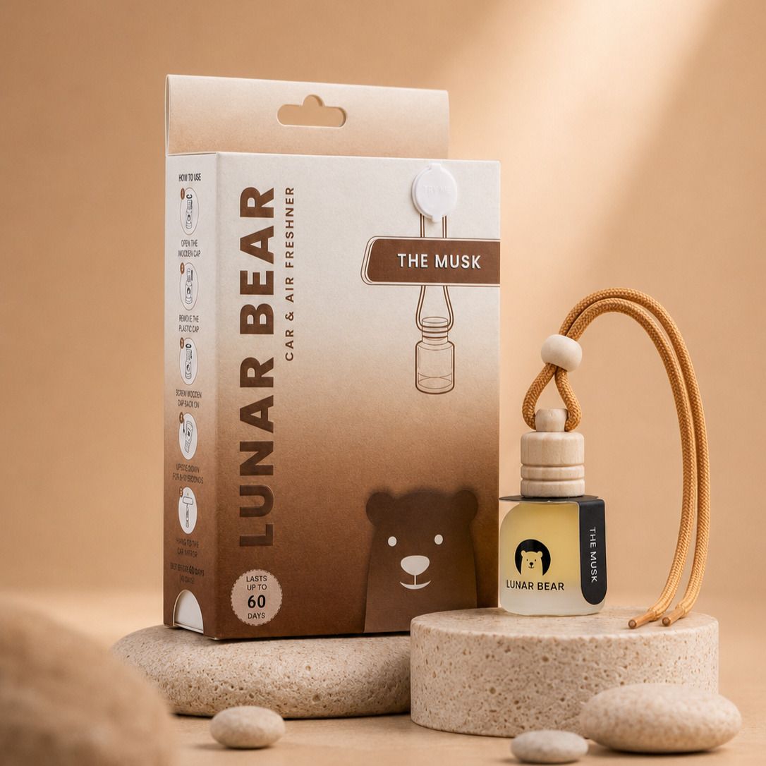 lunar bear The Musk Car Freshener Diffuser Car Air Freshener with Protective Silicon Case, Luxury Car Fragrance Made with Premium Essential Oils, Alcohol-Free & Long Lasting-picture-30