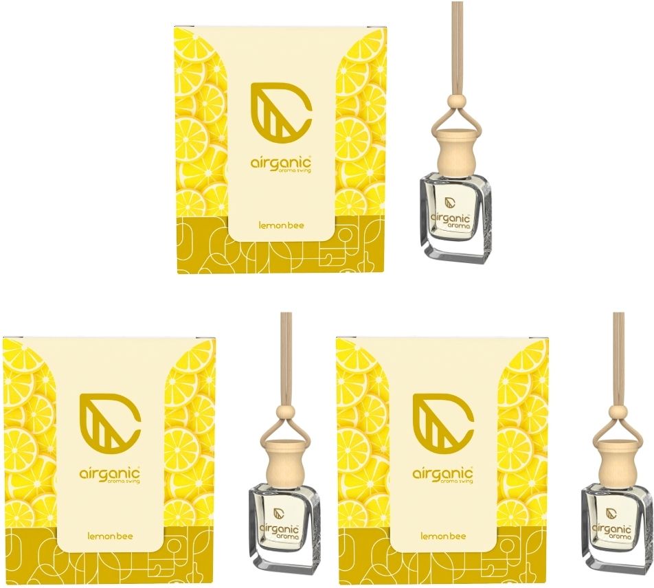 Aroma Swing Combo Offer: Lemon Bee - Pack 3 Car Freshener Diffuser-image-2