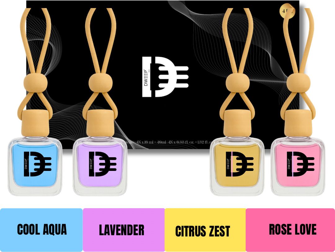 ALPHA SERIES COOL-LAVENDER-CITRUS-ROSE (PACK OF 4) Car Freshener Diffuser