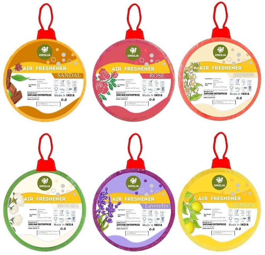 Rose, Lavender, Sandal, Mogra, Jasmine, Lemon Diffuser Set athroom Freshener For Toilet, Washroom - Air Smell Fresheners Perfume Packets-image-33
