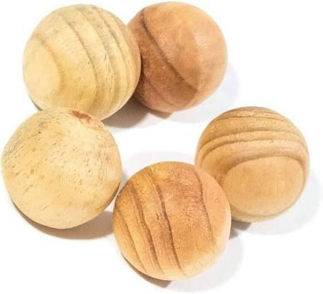 Cedar Balls for Wardrobe Natural Freshener Blocks Natural Rose Fragrance Wooden Scented Balls - Wardrobe & Closet Freshener (Pack of 5)-image-41