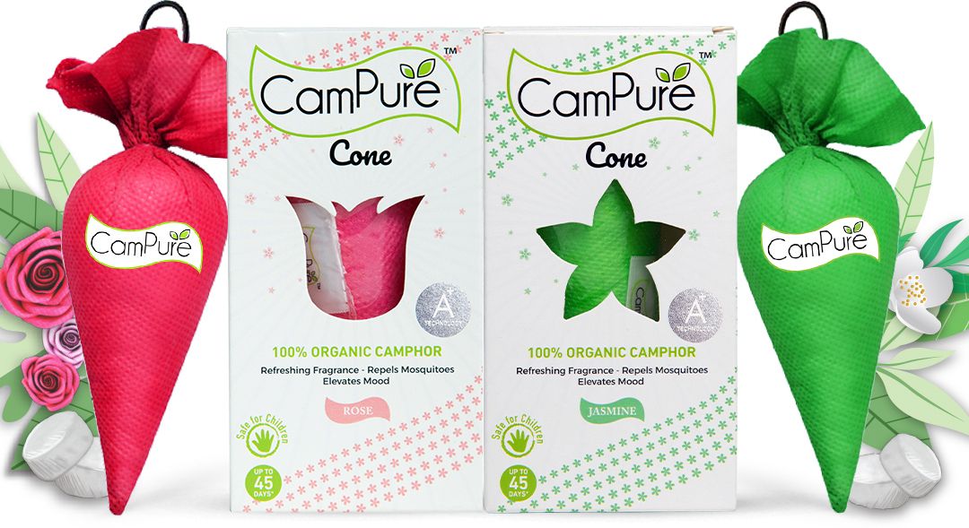 campure Cone Air Freshener - Rose & Jasmine - Pack of 2 Potpourri-picture-18
