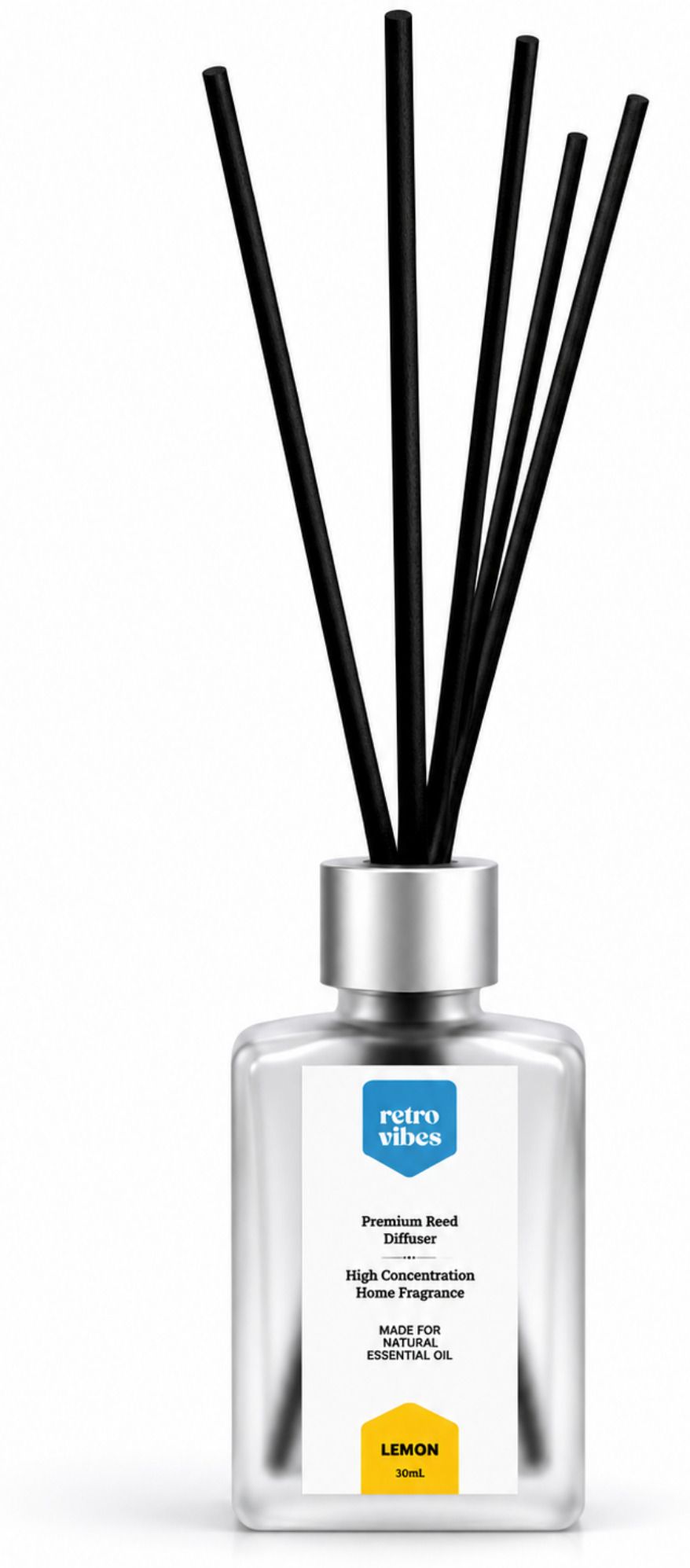 retro vibes Lemon Diffuser Set Reed Diffuser 30Ml with 5 Reed - Lemon-picture-44