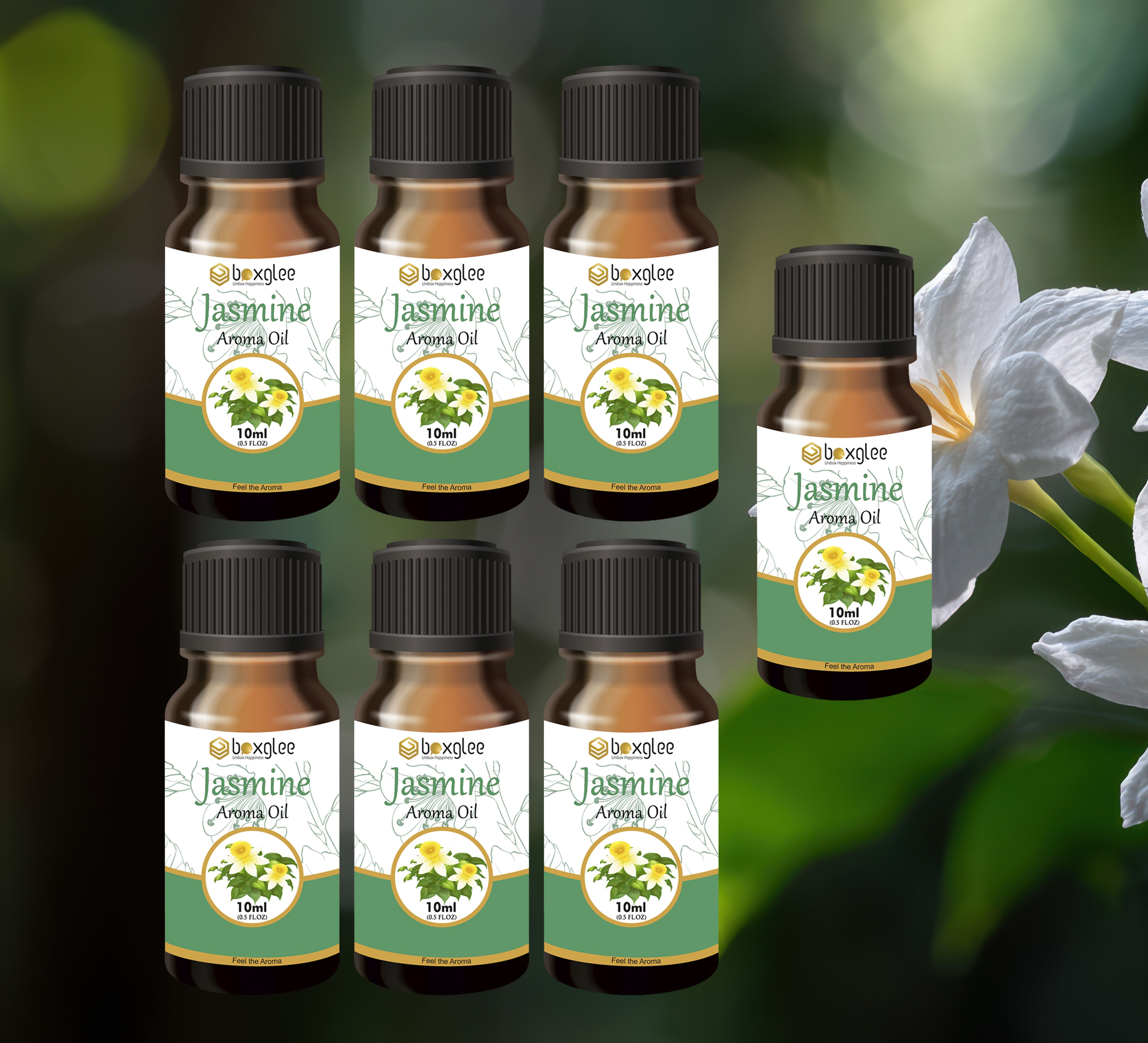 multi fragrance Aroma Oil Jasmine Aroma Oil 10ml Pack of 7 for Diffuser & Home Fragrance A25-image-48