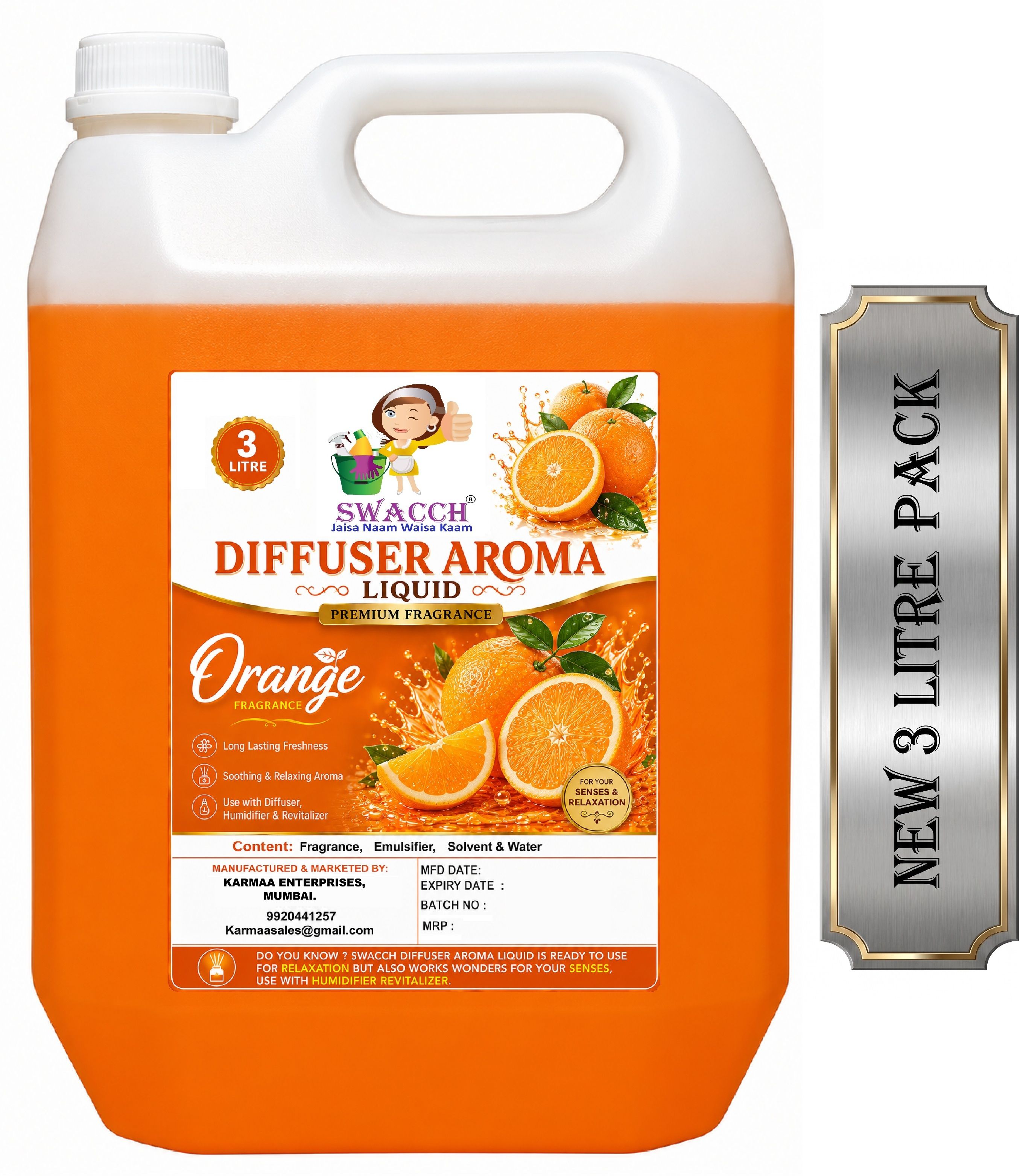 Orange Diffuser Aroma Liquid Ready to use I Home Fragrance I Best For Aromatherapy I Water Based-image-19