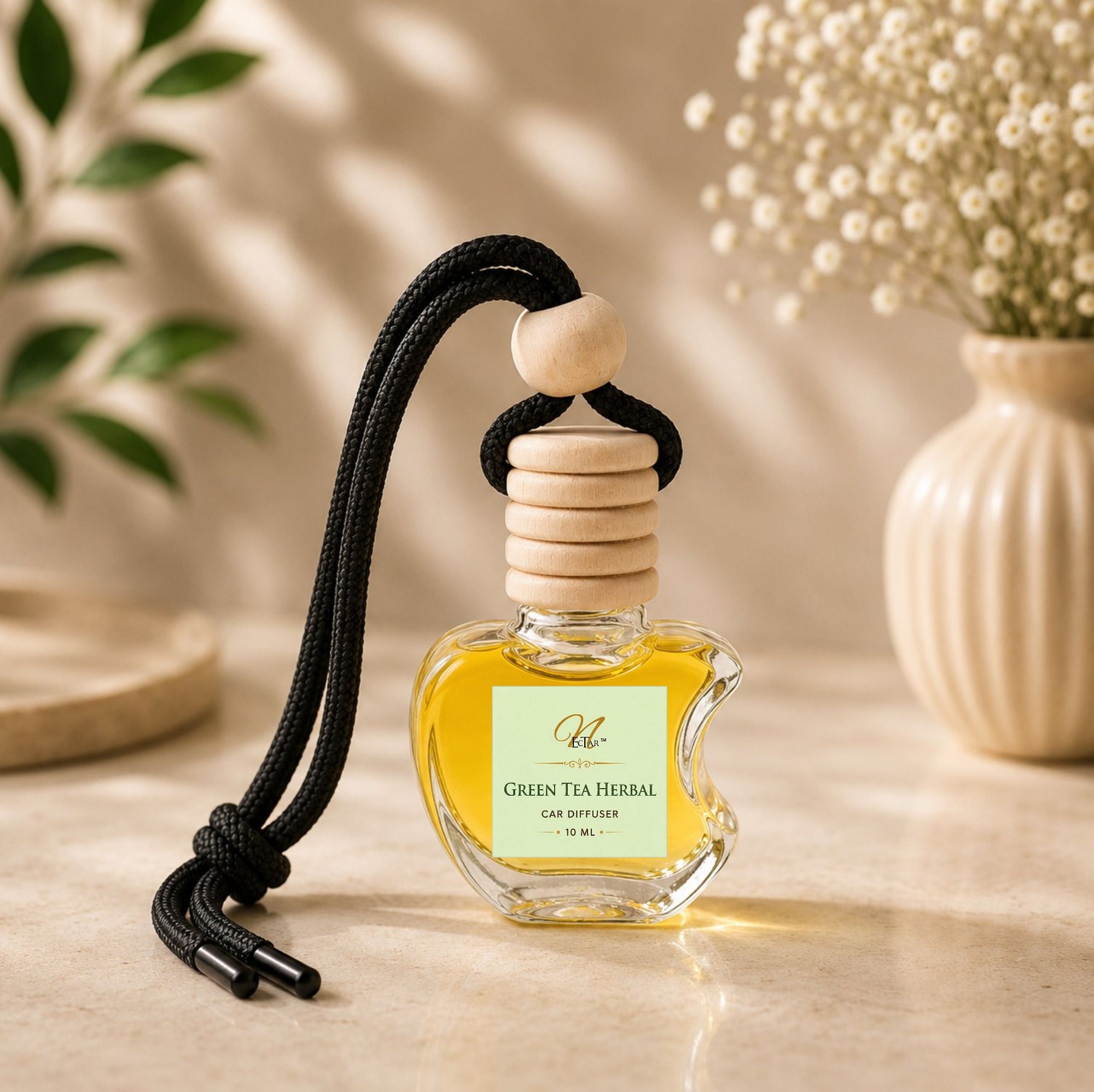 Green Tea Herbal Car Freshener Diffuser | Hanging Car Air Freshener | Long Lasting Fragrance (3+ Months)-image-30