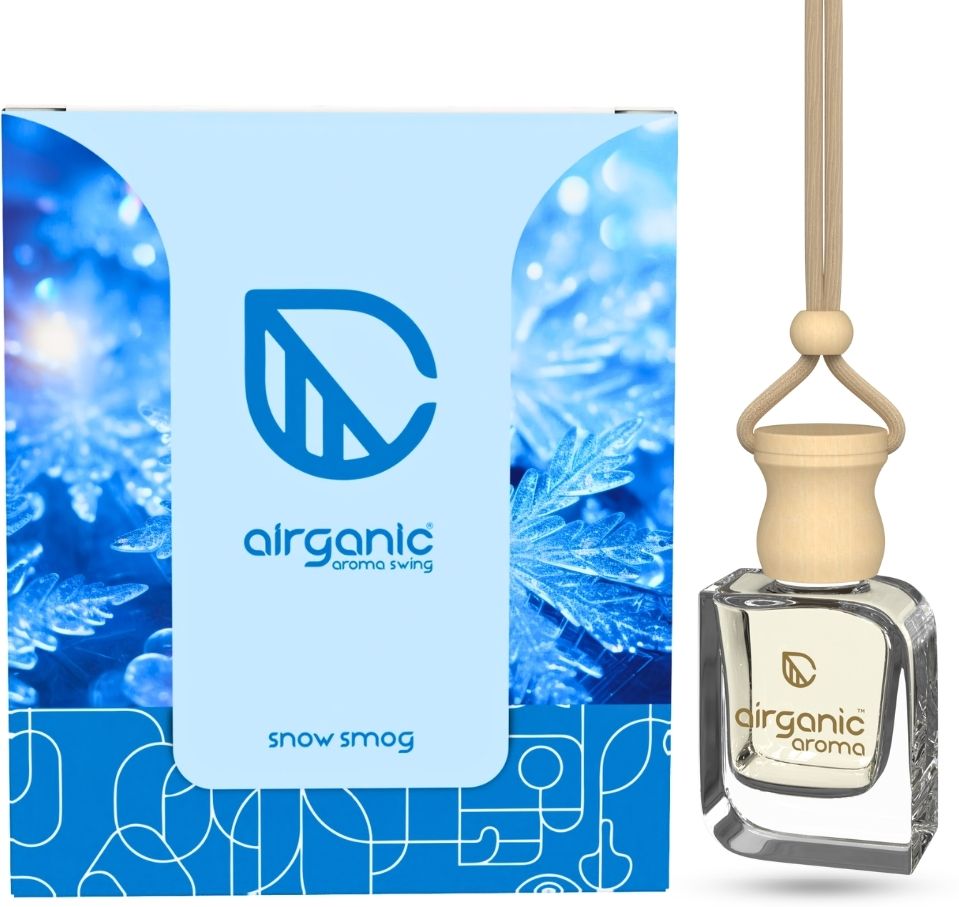 Aroma Swing - Snow Smog |Essential Oils in Glass Bottle with Wooden Diffuser Lid Car Freshener Diffuser-image-12