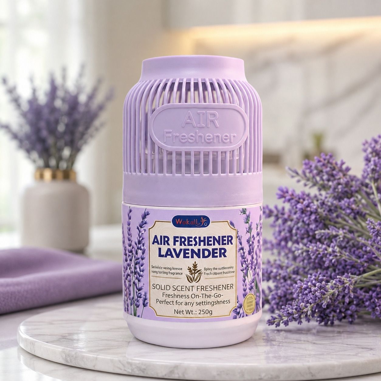 Lavender Diffuser Long Lasting Lavender Air Freshener , Solid Gel Fragrance for Home office 1PC-image-38
