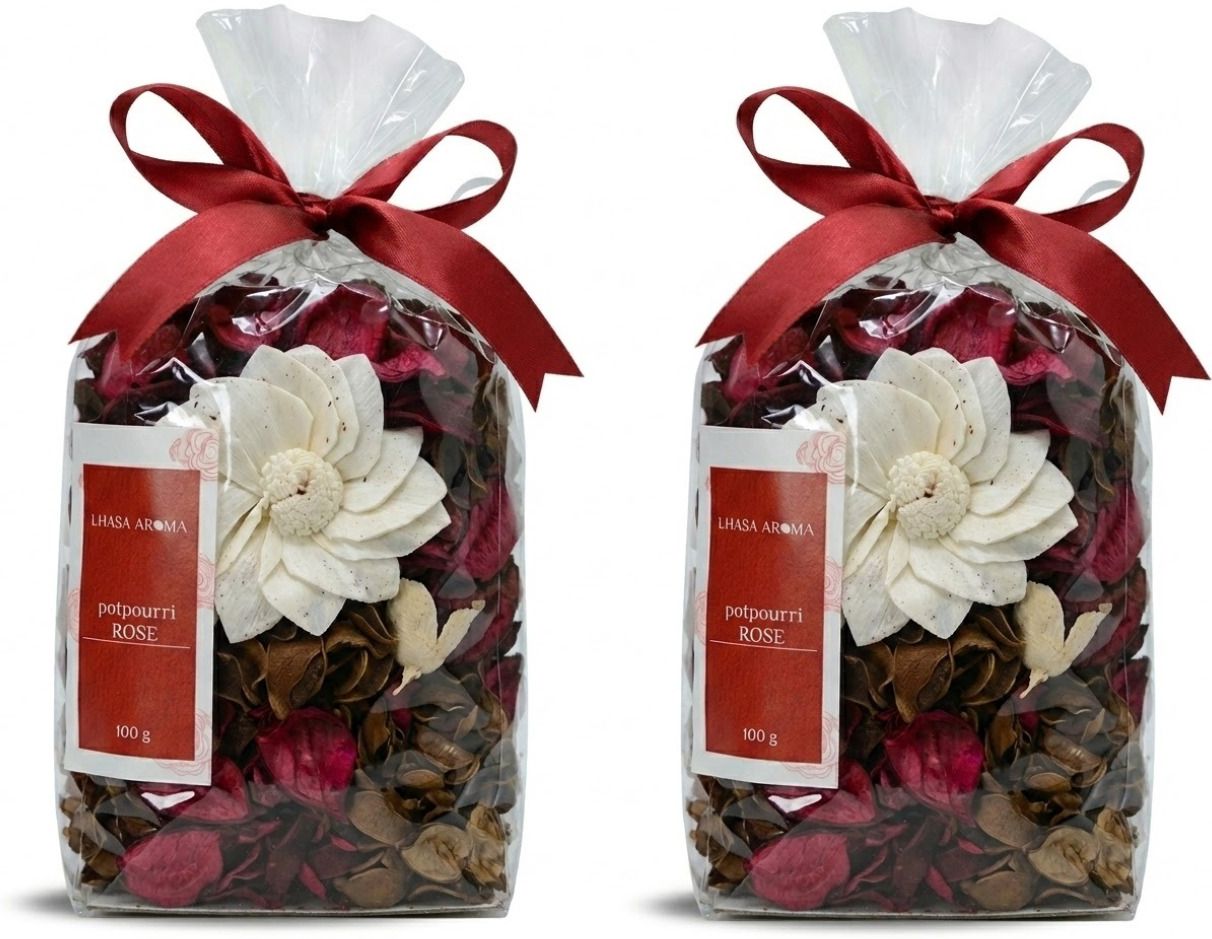lhasa aroma Rose Potpourri 100g | Potpourri Natural Dried Botanical Fragrance | Long-Lasting Stress-Relieving Aroma | Perfect for Home Décor & Gifting | Living Room Bedroom Bathroom Office Pack of 2-picture-14