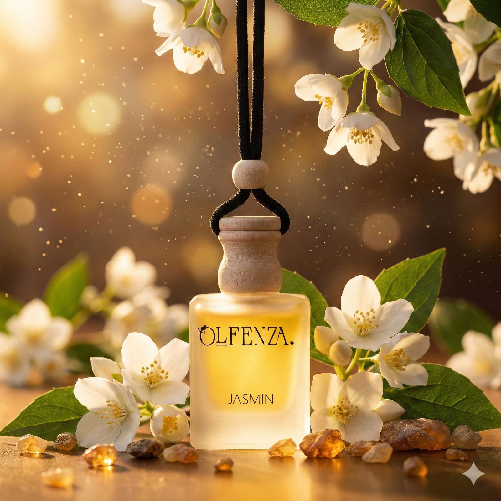 olfenza JASMIN Diffuser Car Freshener Hanging Perfumes Long Lasting Fragrance .-picture-0