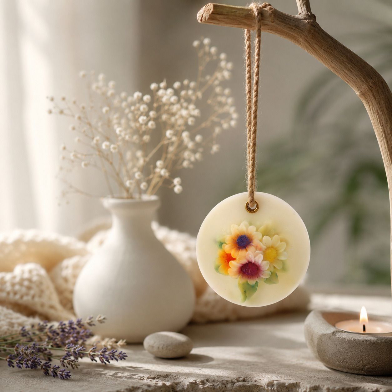 rasa nirvana Rose, Lavender, Jasmine, Kessar Chandan, Aqua, Cardamon Clove, Sandalwood Blocks, Diffuser Handmade Floral Aromatic Wax Sachet Air Freshener Block for Wardrobe, Closet. Drawers. Long Lasting Fragrance Pack of 1-picture-14
