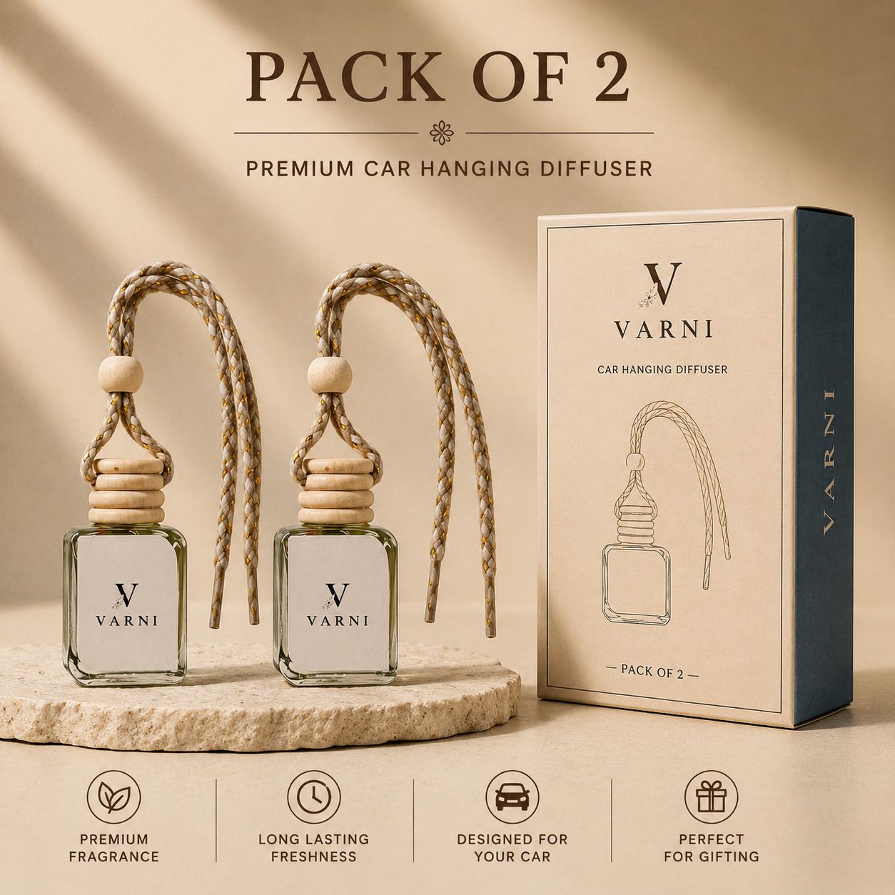 varni enterprise Ice water Car Freshener Diffuser Varni Ice Water Hanging Car Air Freshener ( pack of 2 )-picture-3