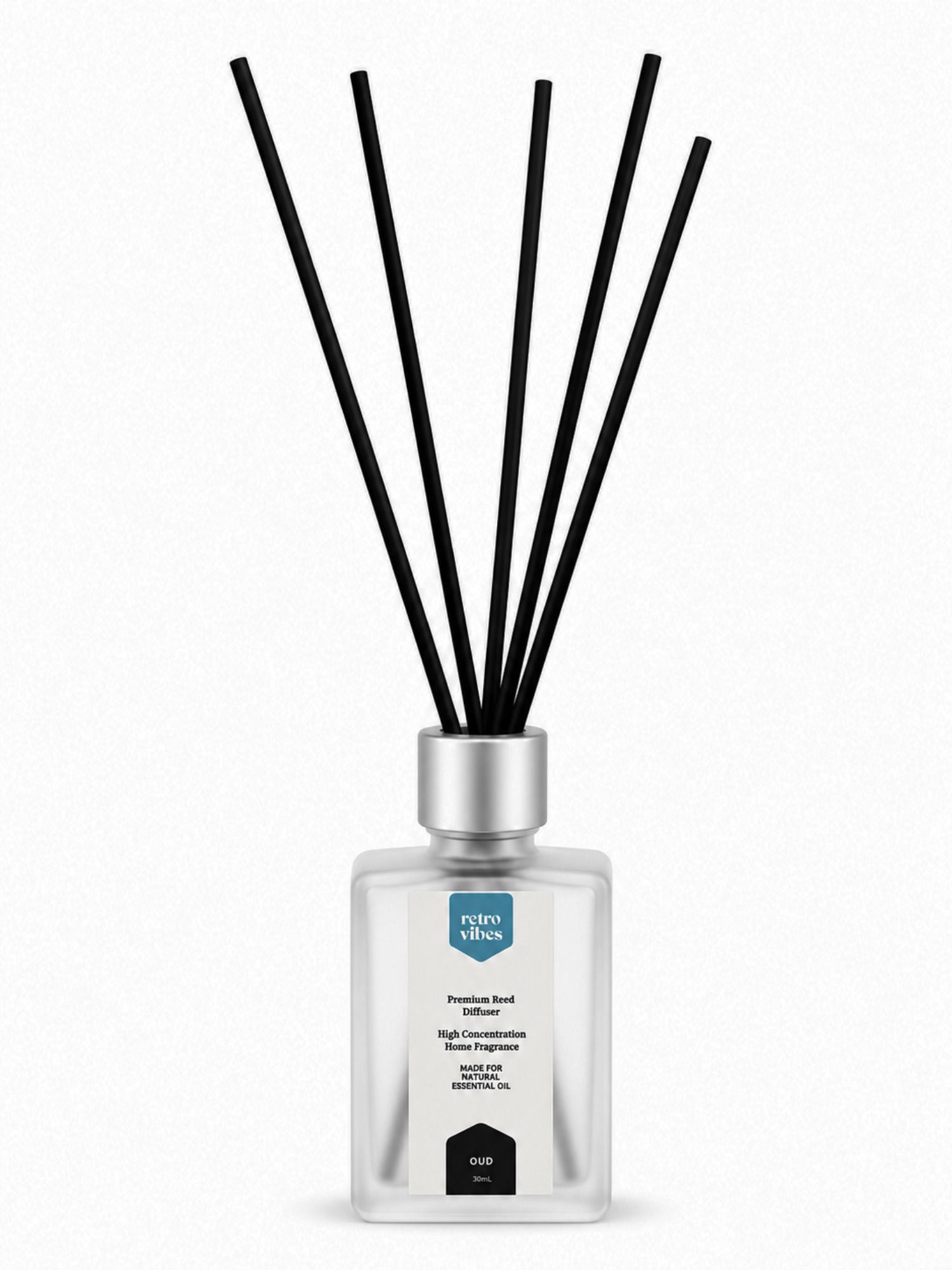 retro vibes Oudh Diffuser Set Reed Diffuser 30Ml with 5 Reed - Oud-picture-18