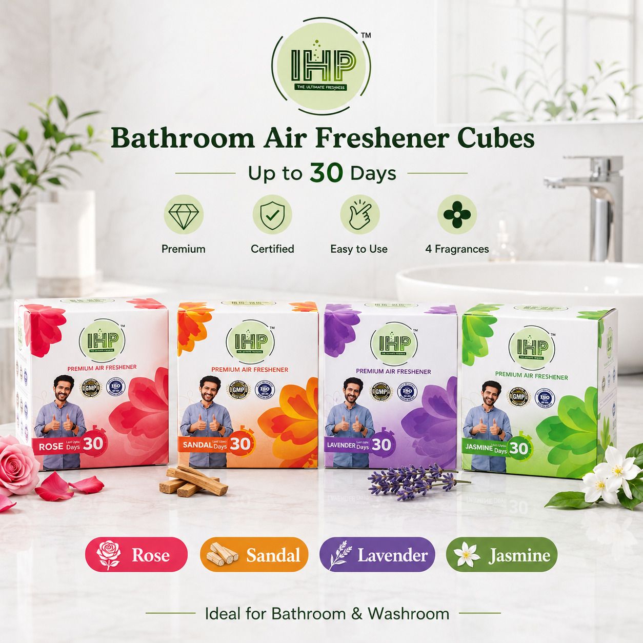 Mixed Fragrance Blocks Assorted Bathroom Air Freshener Cubes-image-39