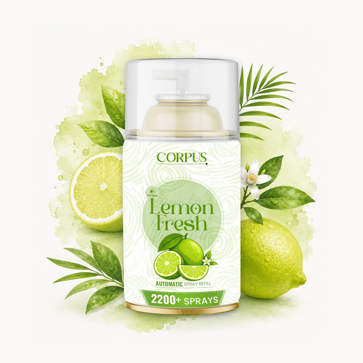 corpus Lemon Refill Automatic Air Freshener | Compatible with Most Automatic Dispensers | Up to 2200+ Sprays | Long Lasting Citrus Room Freshener-picture-40