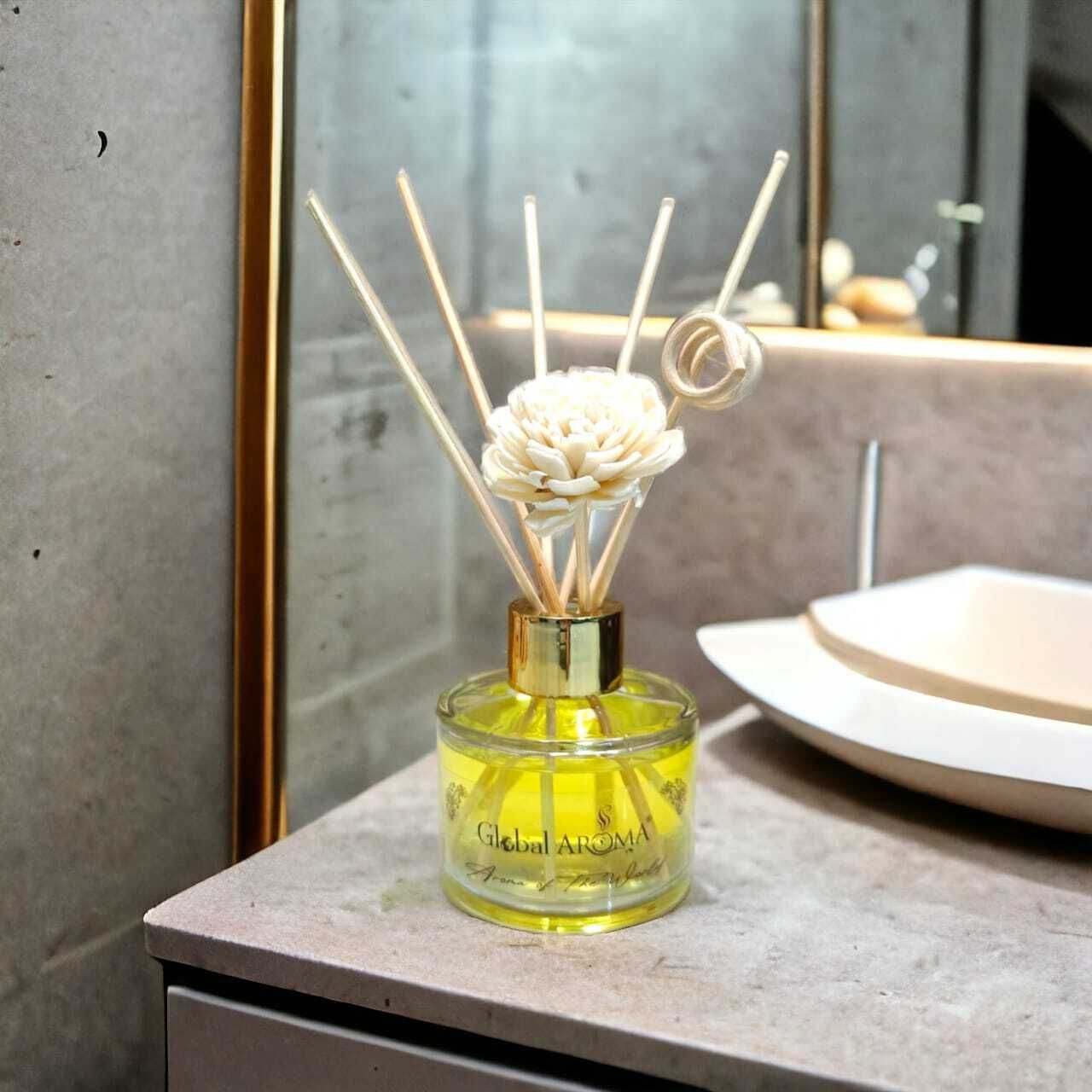 global aroma Vanila Oud Reed Diffuser Set Fragrance for Office, Home, Gym and Yoga Diffuser Set-picture-16