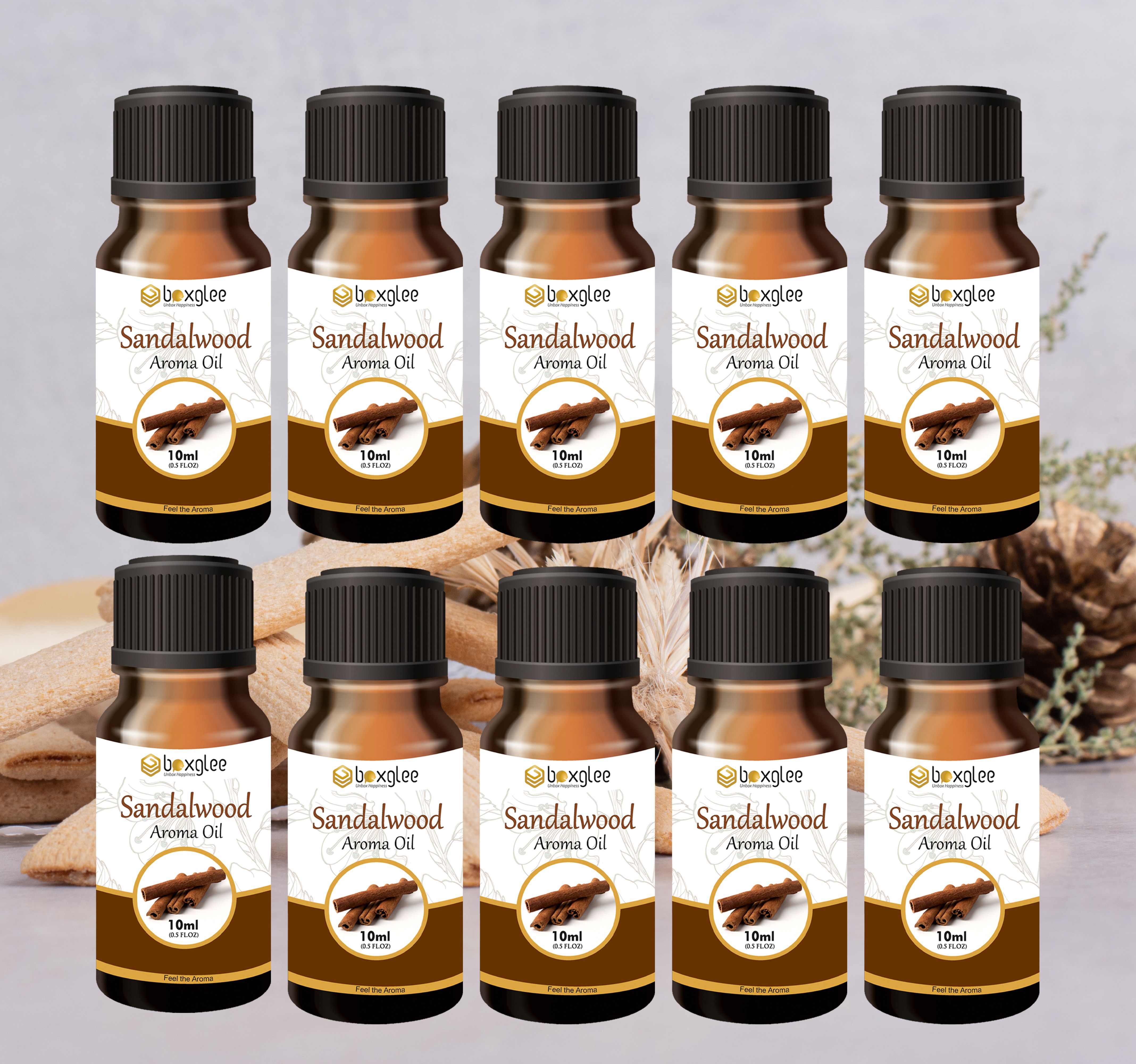 multi fragrance Aroma Oil Sandalwood Aroma Oil 10ml Pack of 10 for Diffuser & Home Fragrance A34-image-22
