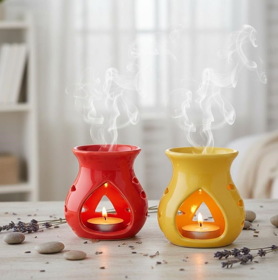 deveraux lemon grass Diffuser Set red and yellow candle diffuser-picture-16