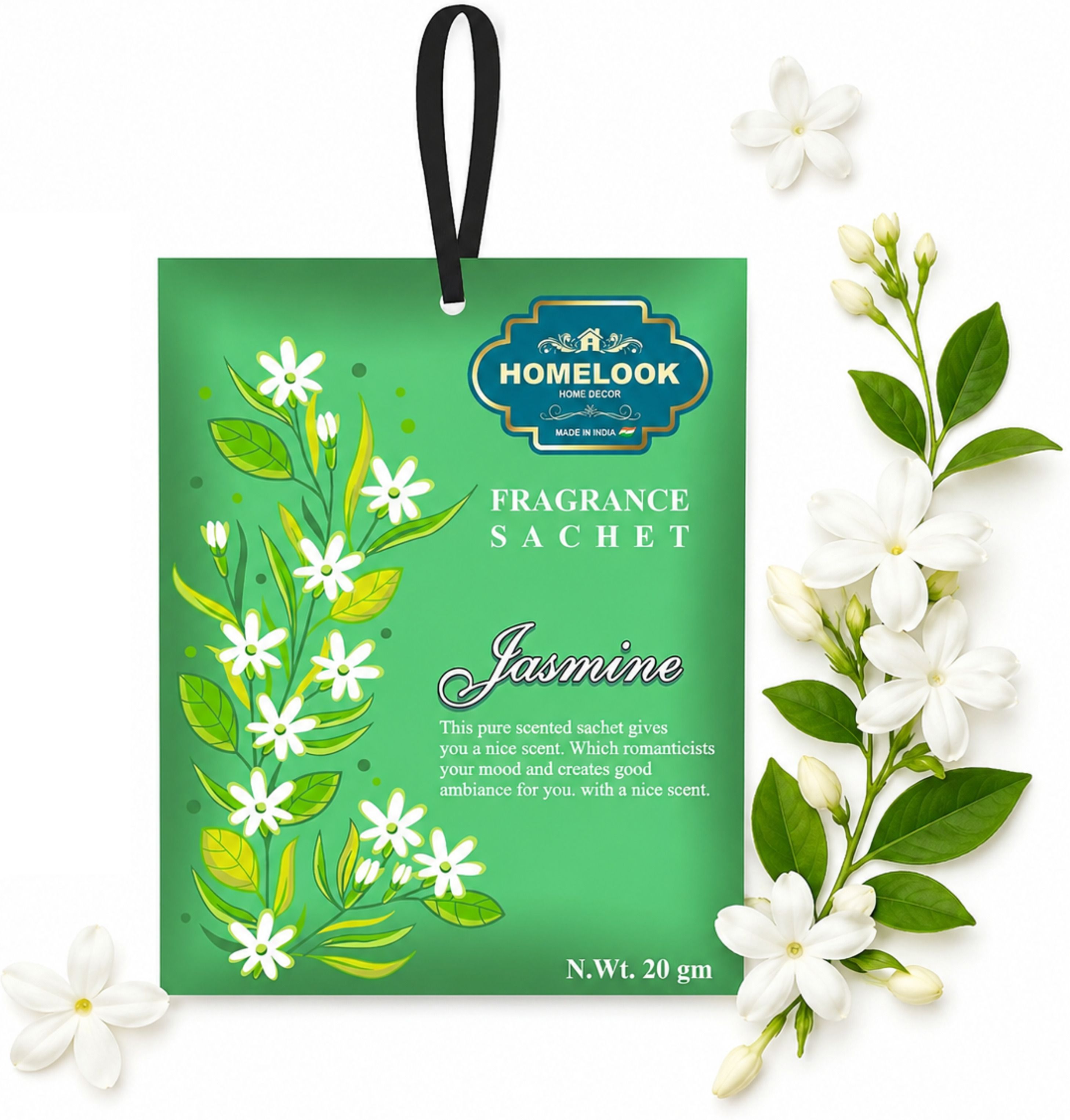homelook Jasmine Potpourri Air Freshener Fragrance Sachets Jasmine For Bathroom, home Car 20gm Long Lasting-picture-23