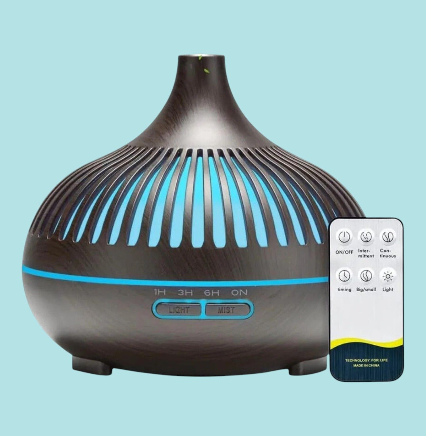 steergear Aroma Diffuser-Brown Diffuser Aroma Diffuser with 7 Color LED Essential Oil Humidifier-picture-4