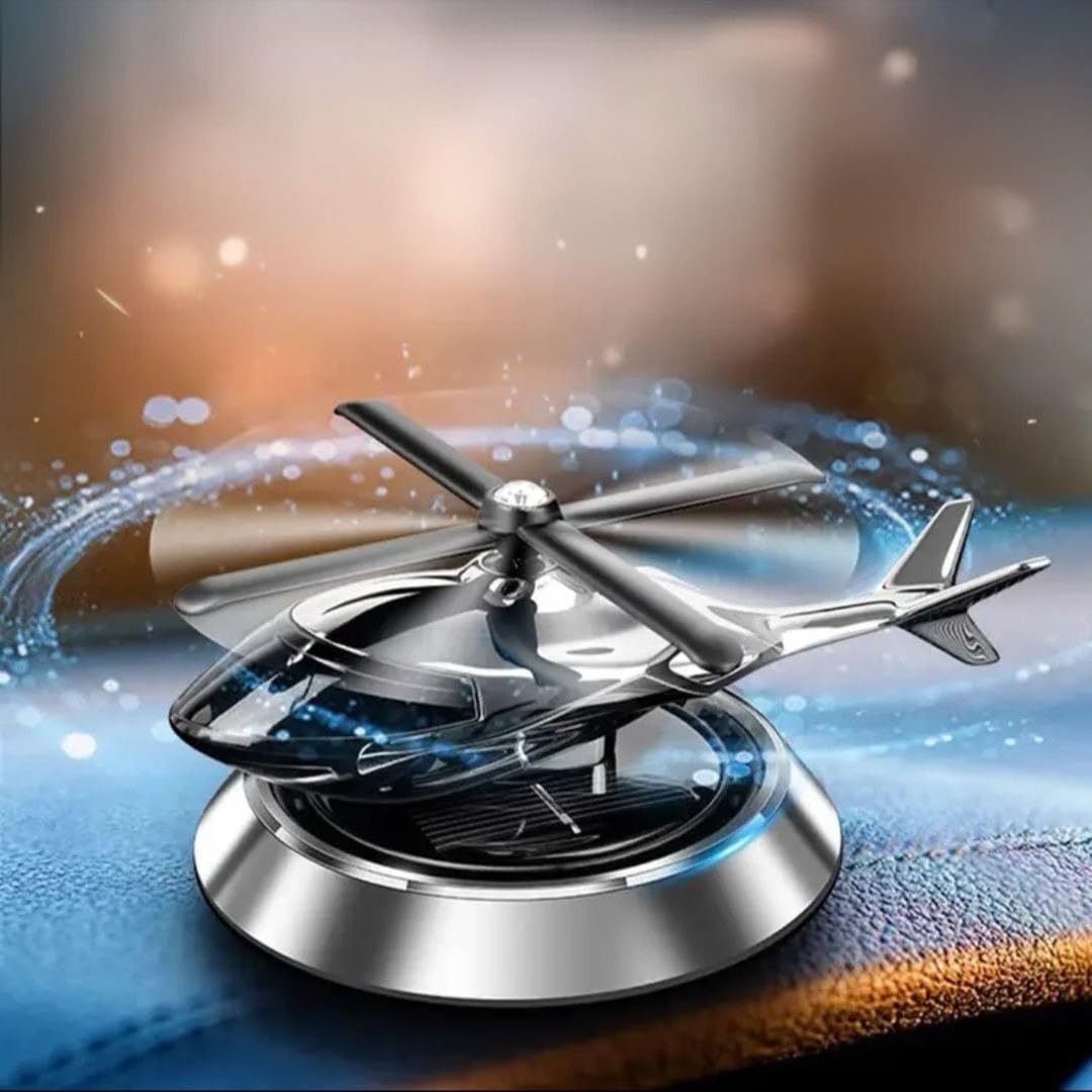 Solar Powered Helicopter for Car Accessories for Dashboard with Aroma Diffuser Diffuser-image-34