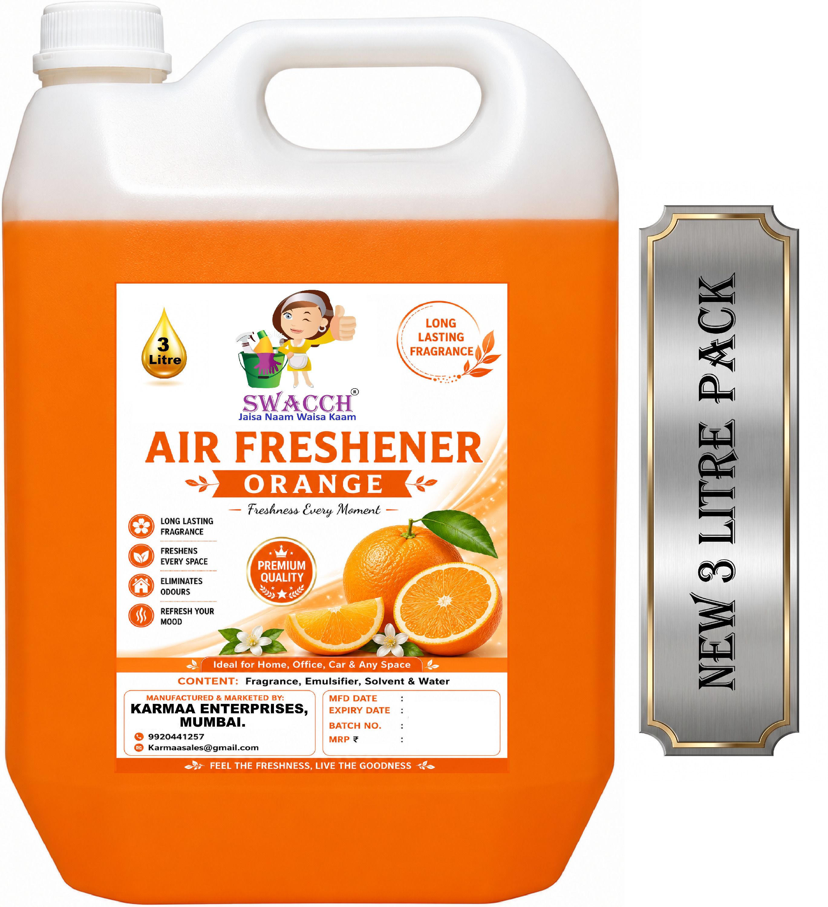 swacch Orange Refill Air Freshner Orange I Air Freshner For Home , Hotels I Work Space & Office Ready to use-picture-32