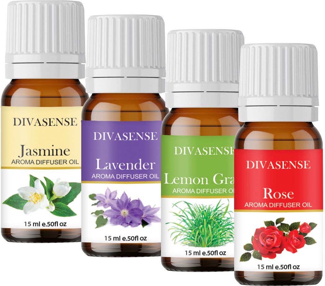 Essential Fragrances Aroma oil, Jasmine, Lavender, Lemon Grass, Rose Diffuser-image-35