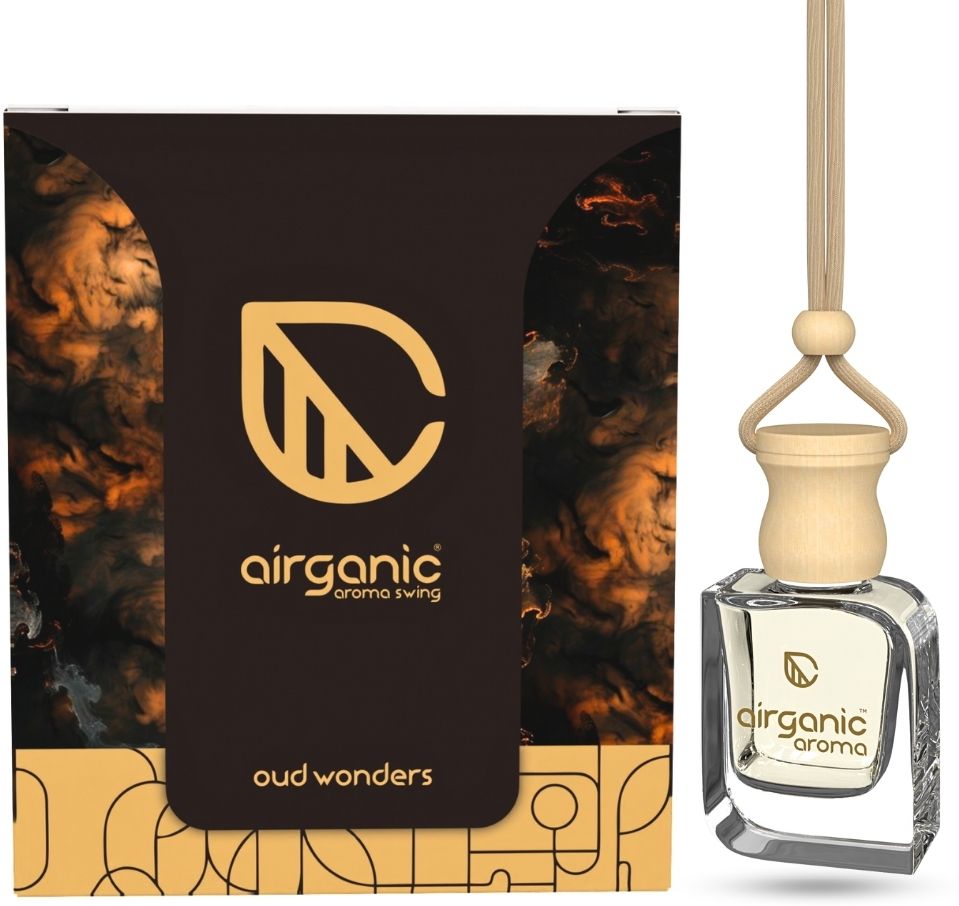 airganic Aroma Swing-Oud Wonders-Essential Oils in Glass Bottle with Wooden Diffuser Lid Car Freshener Diffuser-picture-18