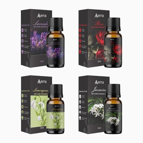 aerra Lavender, Rose, Lemongrass, Jasmine Aroma Oil Fragrance Oil (15mlx4) Combo Pure Natural for Diffusers, Home & Office-picture-10