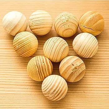 concrew Multi Fragrance Blocks 10 PCS Fragrance Wooden Scented Balls Wooden Balls with Sandalwood & Cedar Fragrance-picture-35