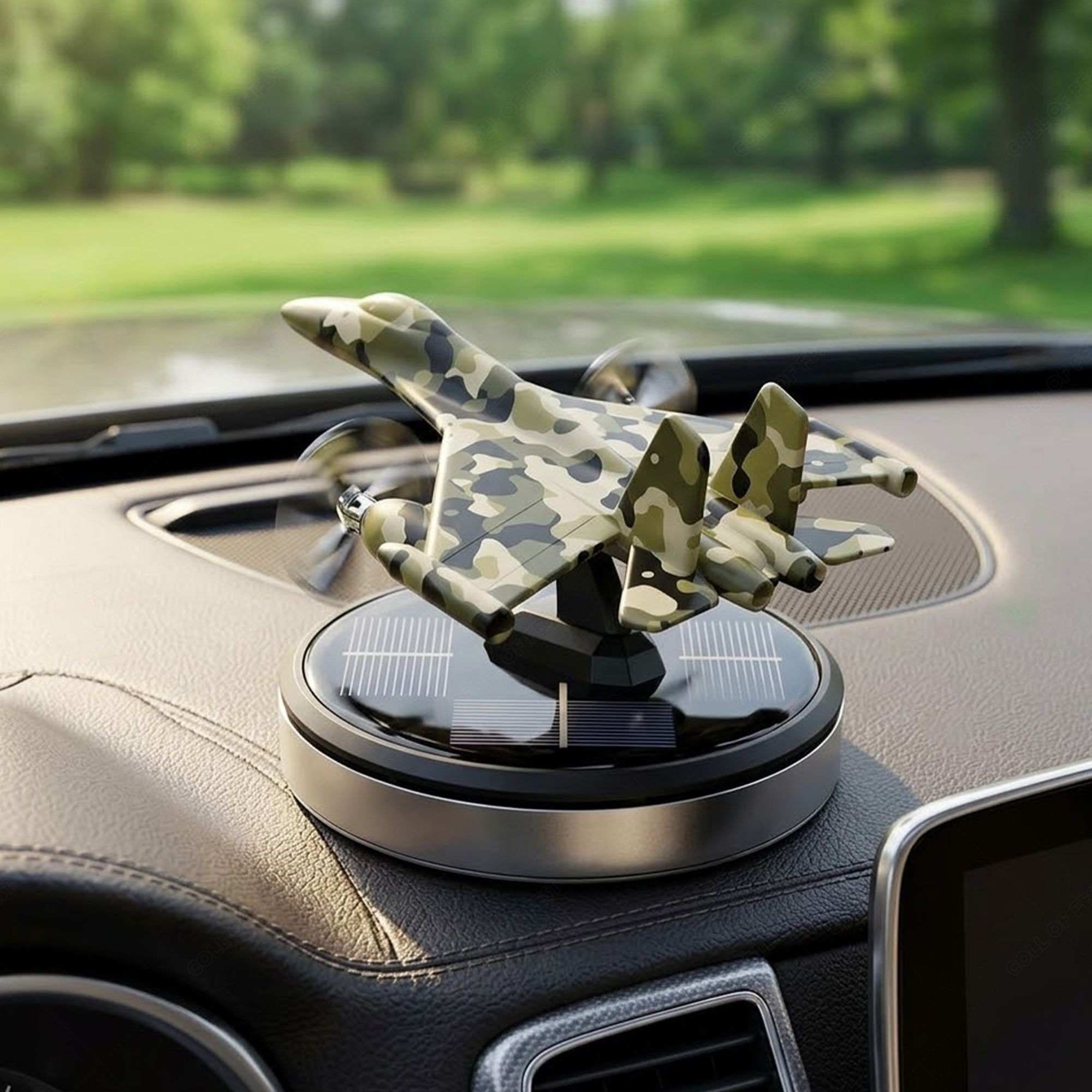 homynest Long-lasting, Rich Woody Aroma, Soft Floral Fragrance, Sweet Floral Scent, Cozy Feel Diffuser Solar Powered Car Perfume Diffuser/Dispenser | Military Big Plane Design, Auto Rotation Fan | For Car Interior Dashboard with Perfume liquid & Organic Fragrance-picture-46